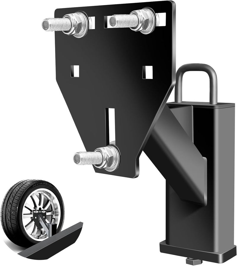 toolhoper Stake Pocket Spare Tire Mount, Trailer Spare Tire Mount Fit 4 5 6 8 Lugs Trailer Wheels On 4", 4.5", 4.75", 5", 5.5", 6", 6.5" Bolt Patterns，Capacity 150 Lbs, Fits 2x4 Stake Pocket - Image 1
